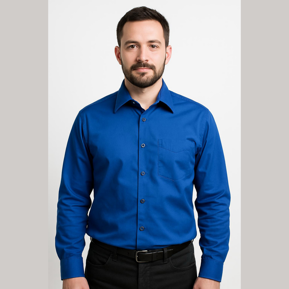 ✨Van Heusen Lightweight Royal Blue Button Down Shirt
